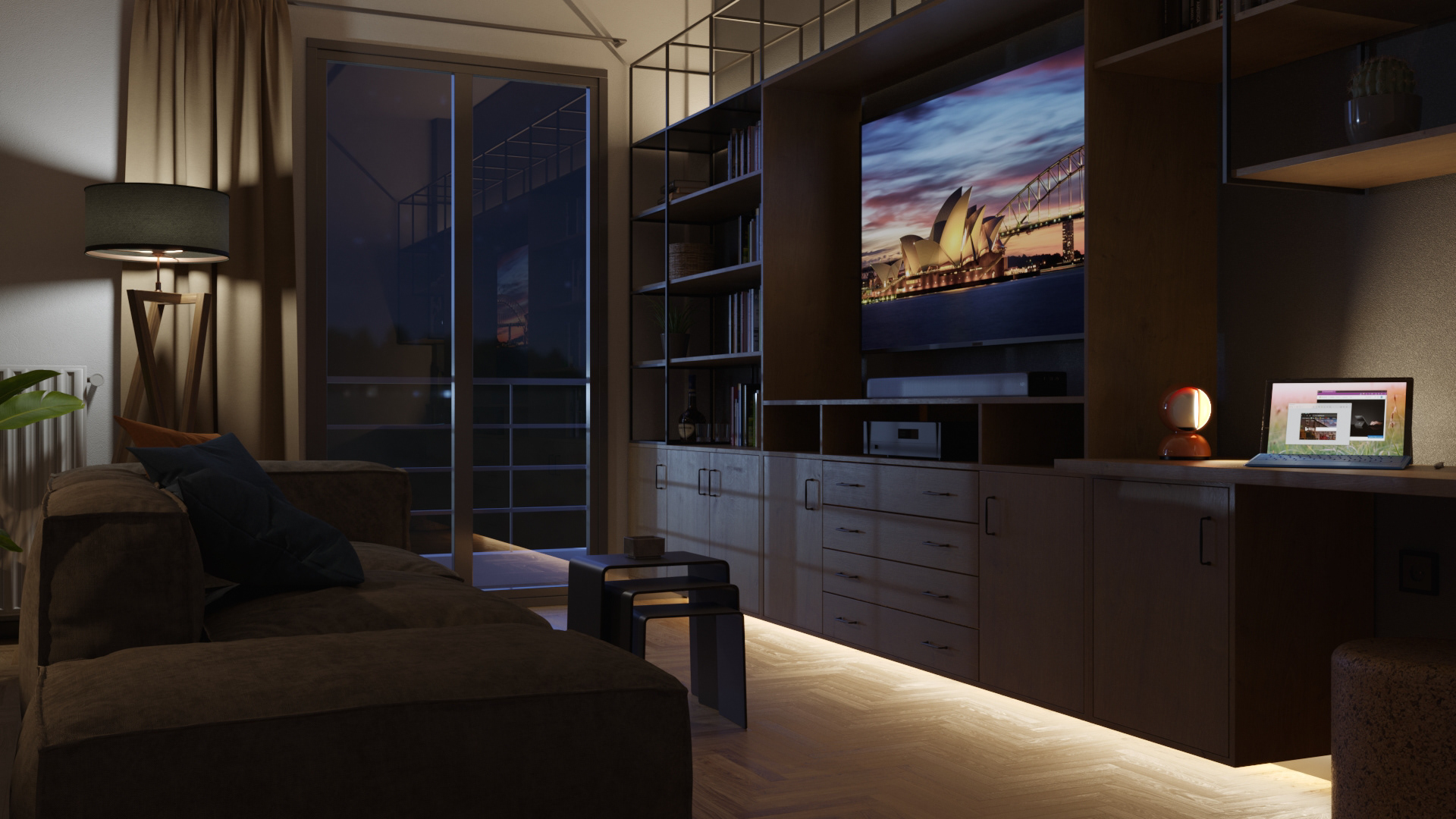 希腊塞萨洛尼基公寓室内设计与 3D 可视化-7