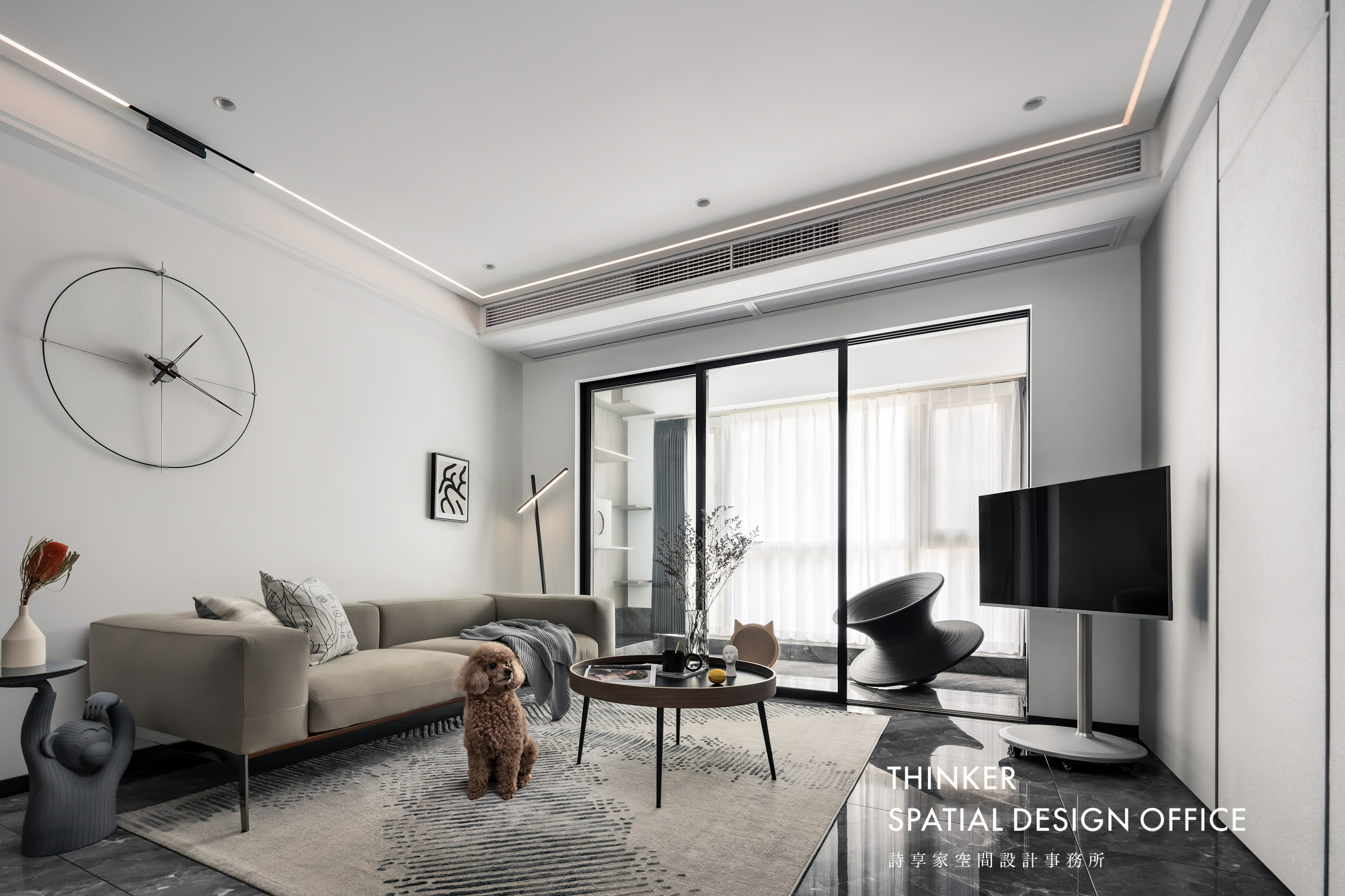 亲密关系丨旋转电视+开放式中西厨，让空间来适应家人之间的互动-21