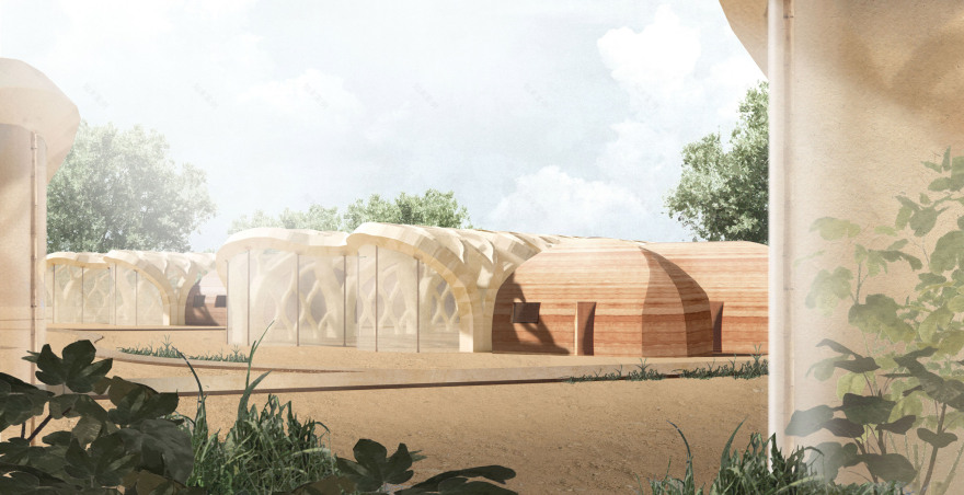 Eliza Hague 用竹子和壳胶设计可充气折纸式温室-4