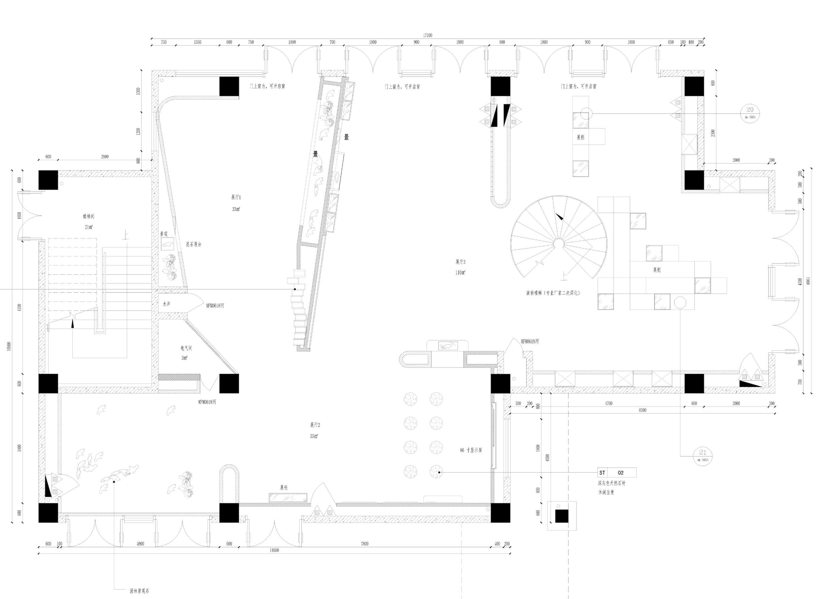 昆石馆展厅空间设计丨中国苏州丨圆末®-12