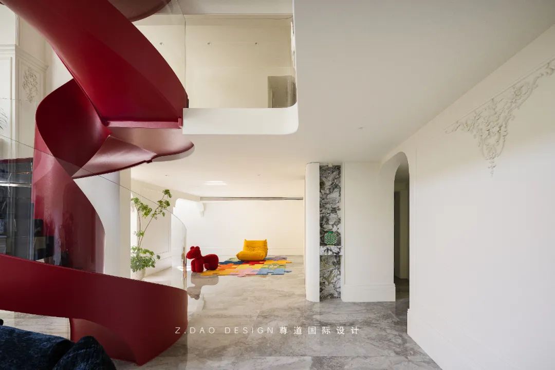 合肥『国贸天成』360㎡奶油法式风叠墅丨尊道国际设计-87