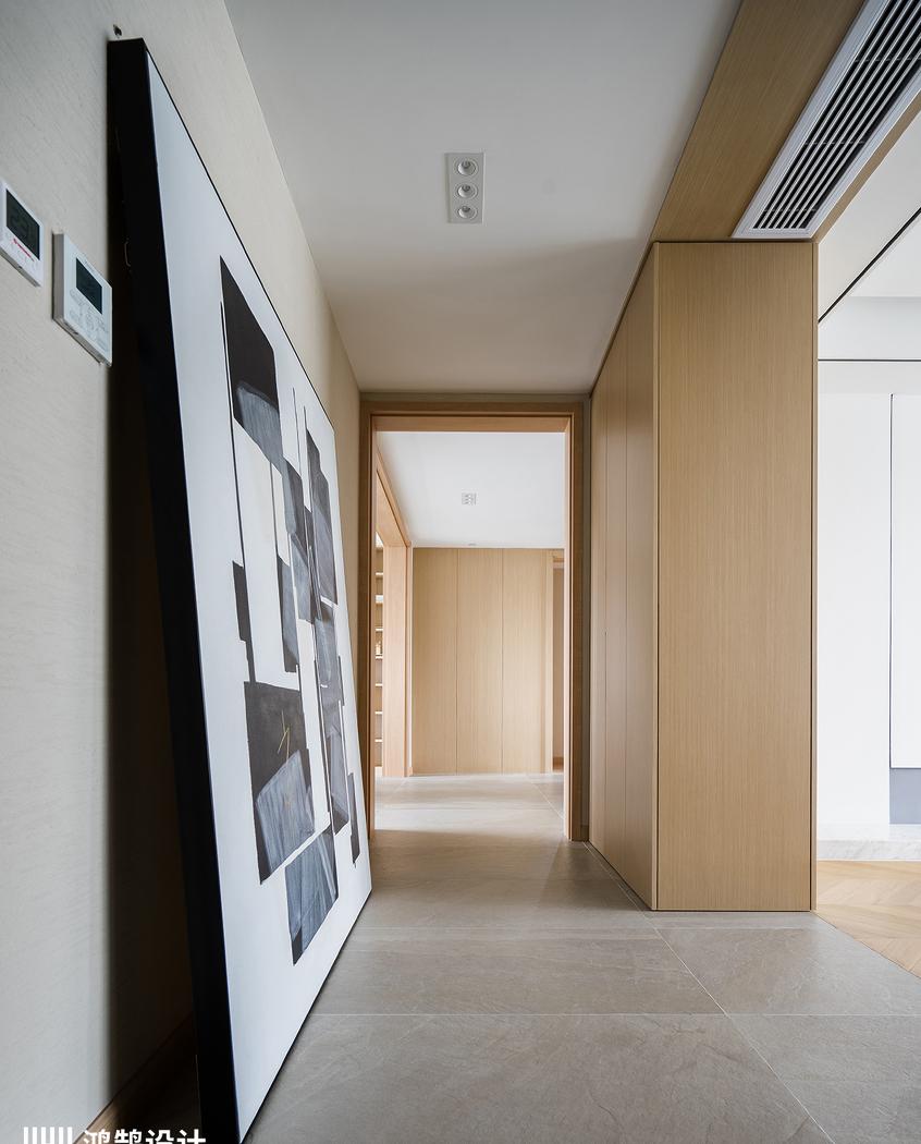 上海别墅艺术展风二手房改造,功能收纳隐藏式设计-2