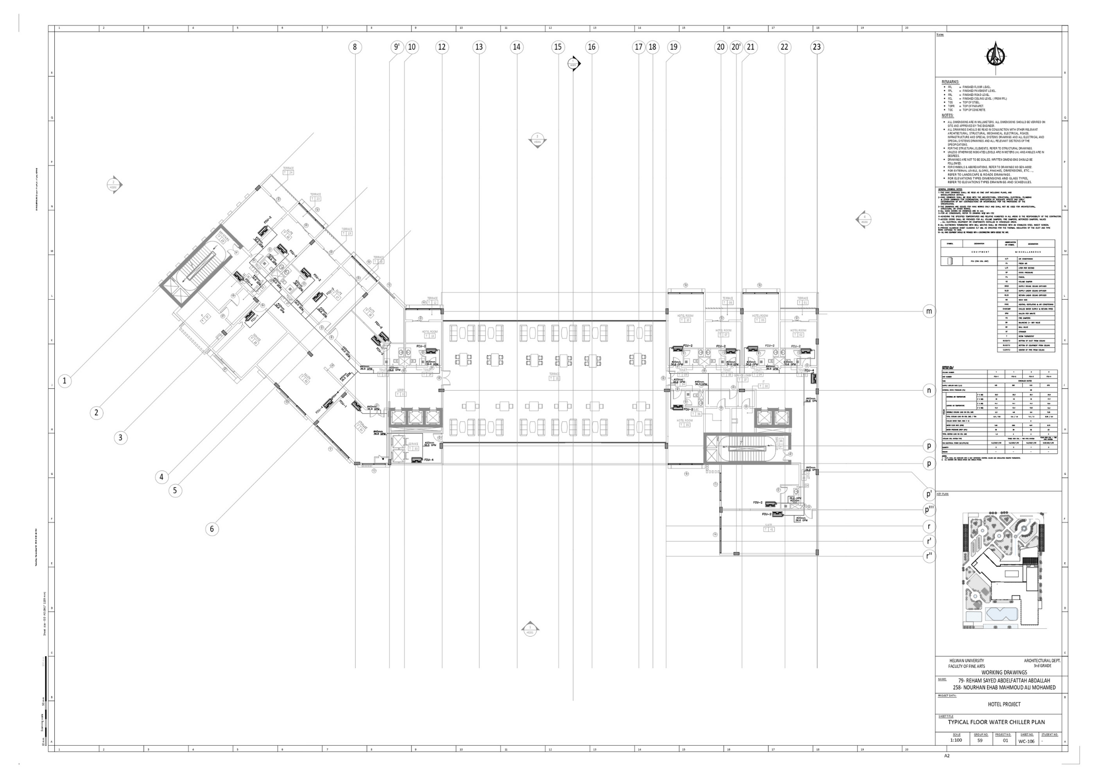 RENOS(3  STARS HOTEL)技术绘图项目丨赫勒万大学美术学院建筑系-59