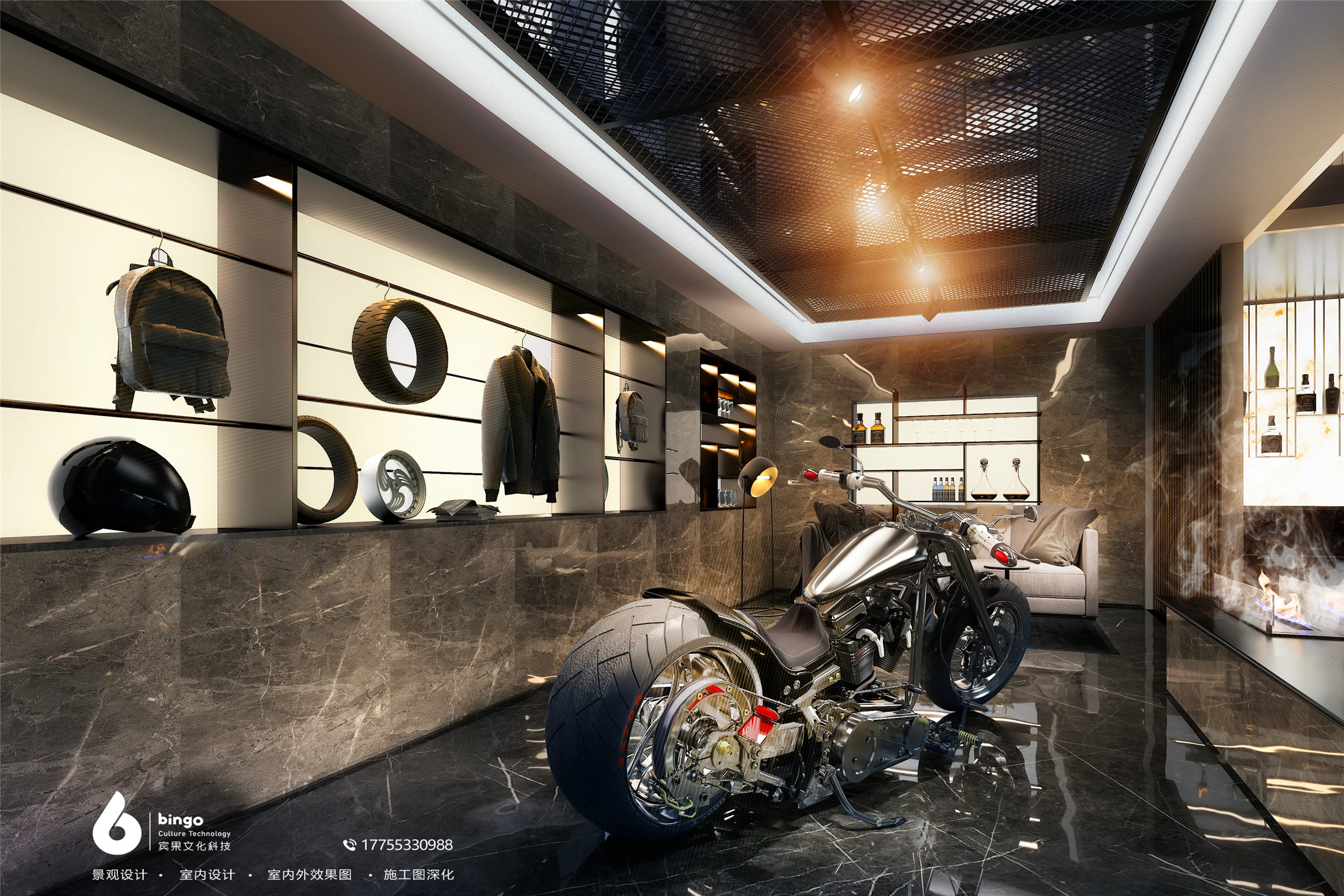 西安现代轻奢别墅设计 | 轻奢风格与金属材质的完美融合-6