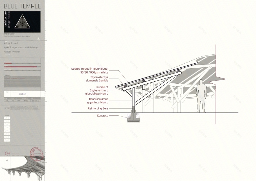 谢德学校操场亭丨缅甸丨Blue Temple-17