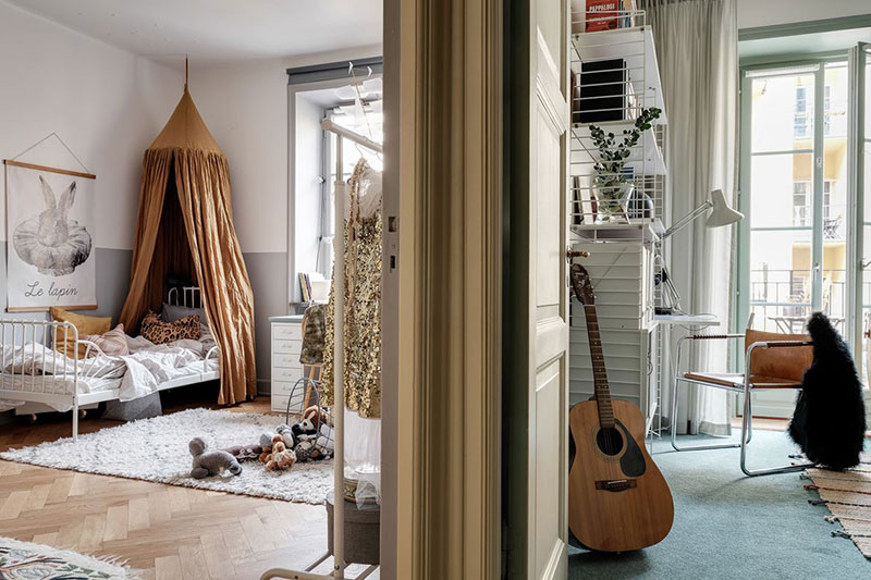 绿色调的斯堪的纳维亚公寓设计-24