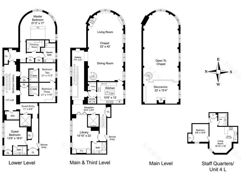 纽约19世纪哥特式钟楼改造公寓丨美国曼哈顿-50