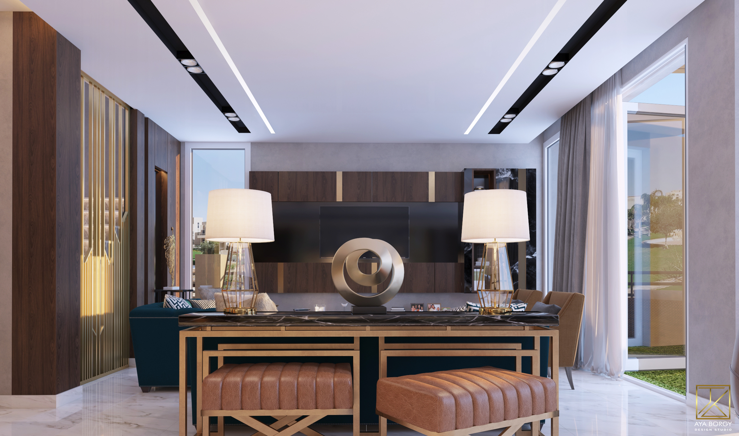 Luxury Contemporary Reception | Private Villa-15