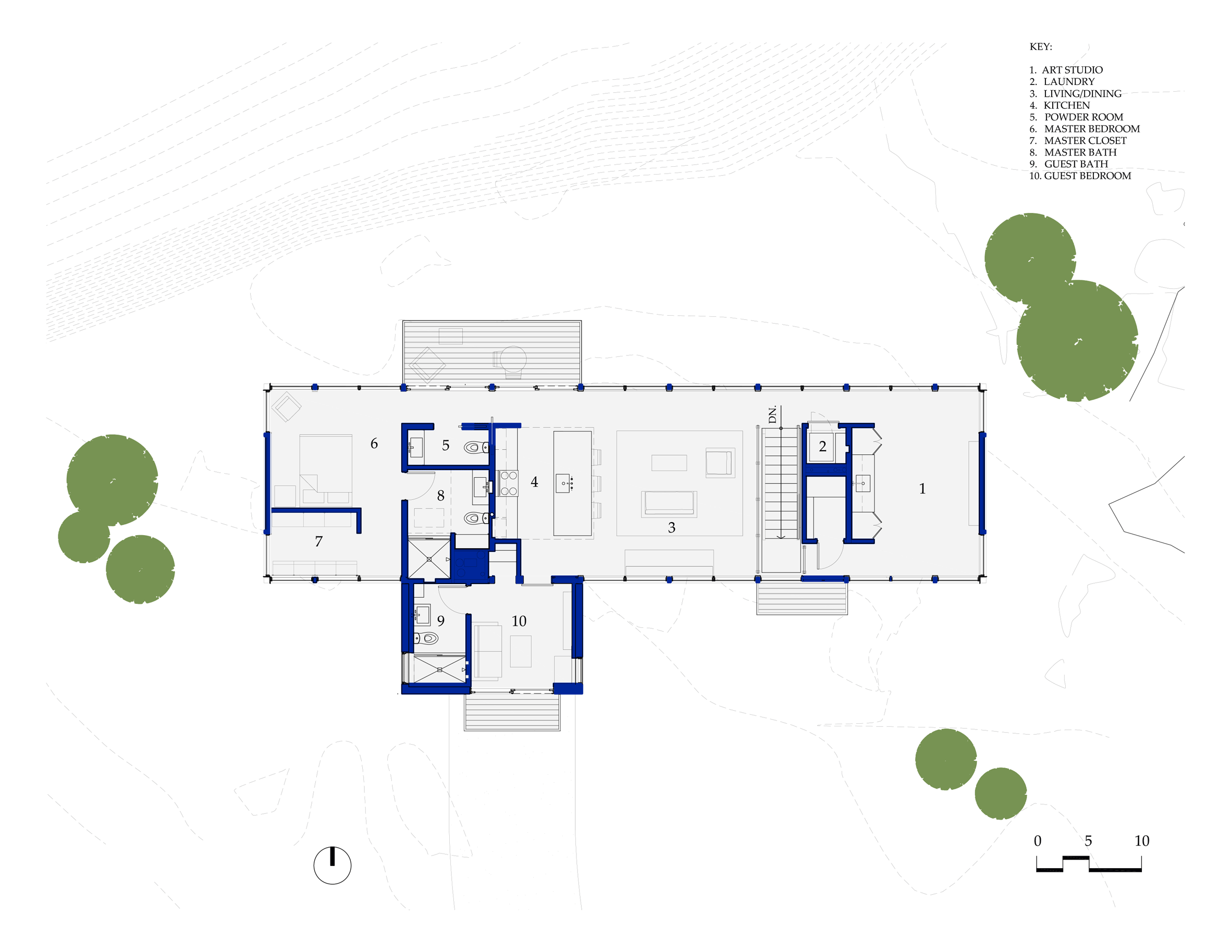 掌案免费分享多个高清别墅场景图，内含别墅户型图-18