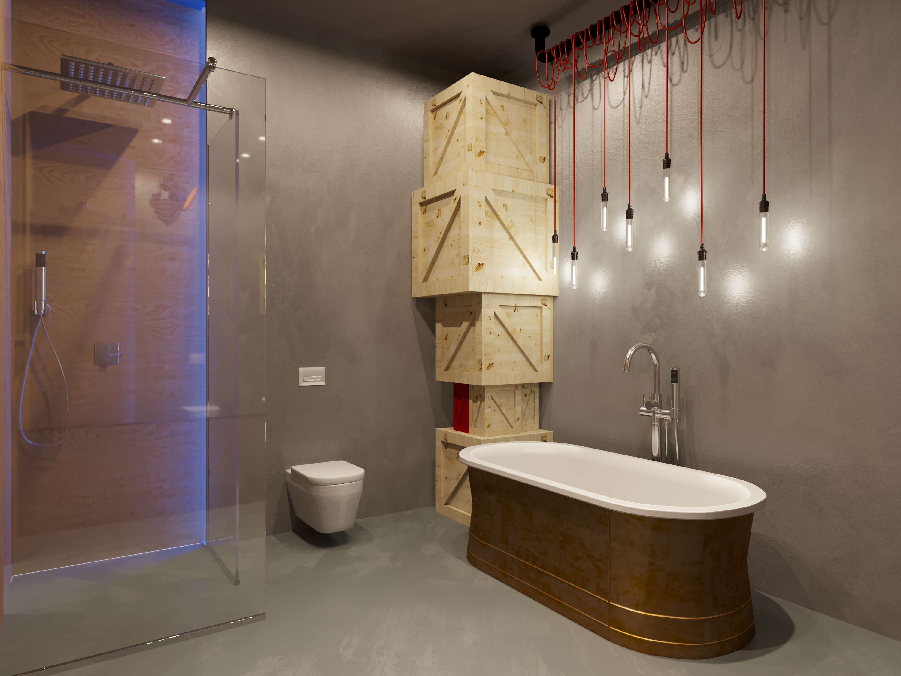 Loft apartment 3d visualization-1