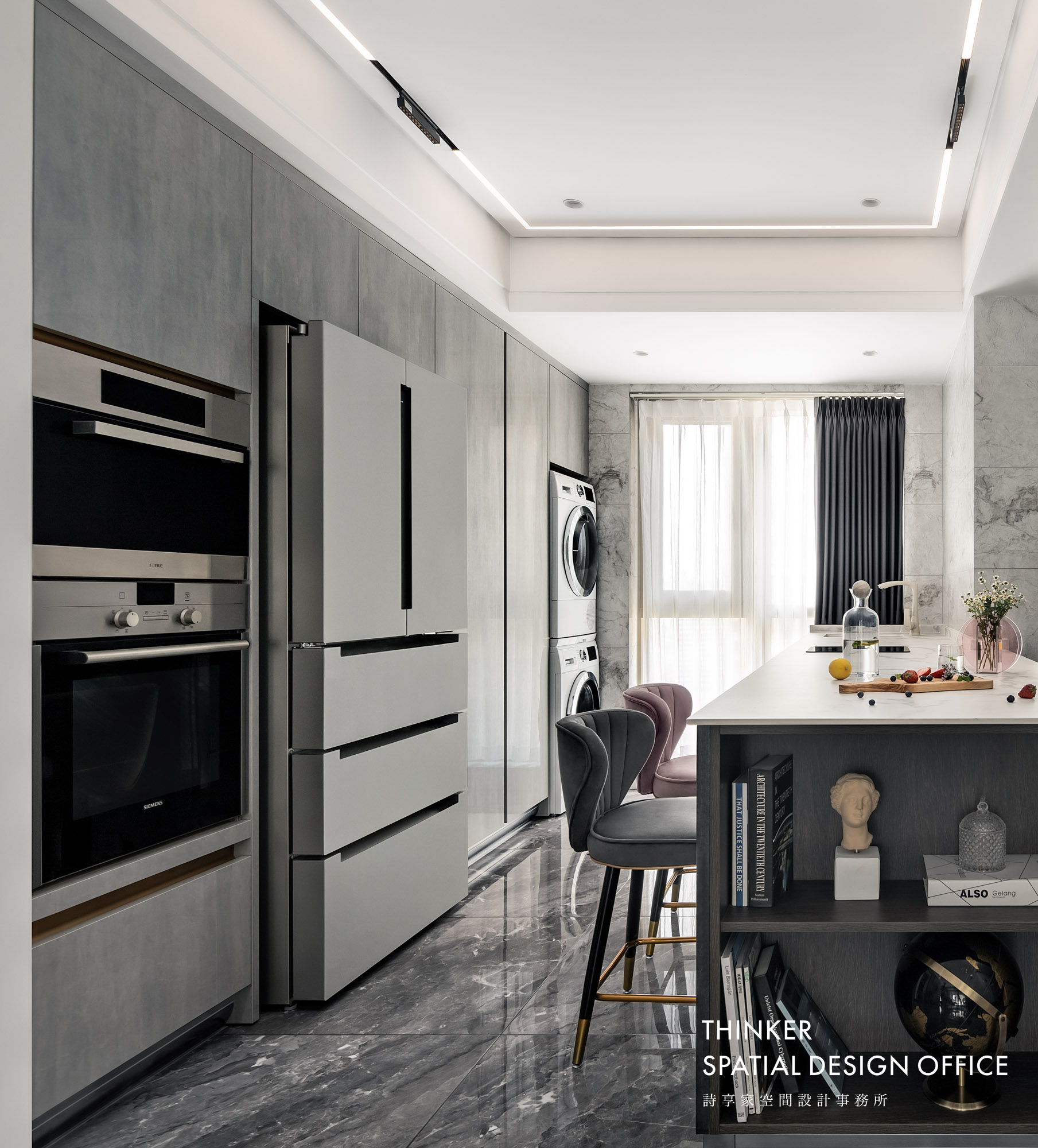 亲密关系丨旋转电视+开放式中西厨，让空间来适应家人之间的互动-38