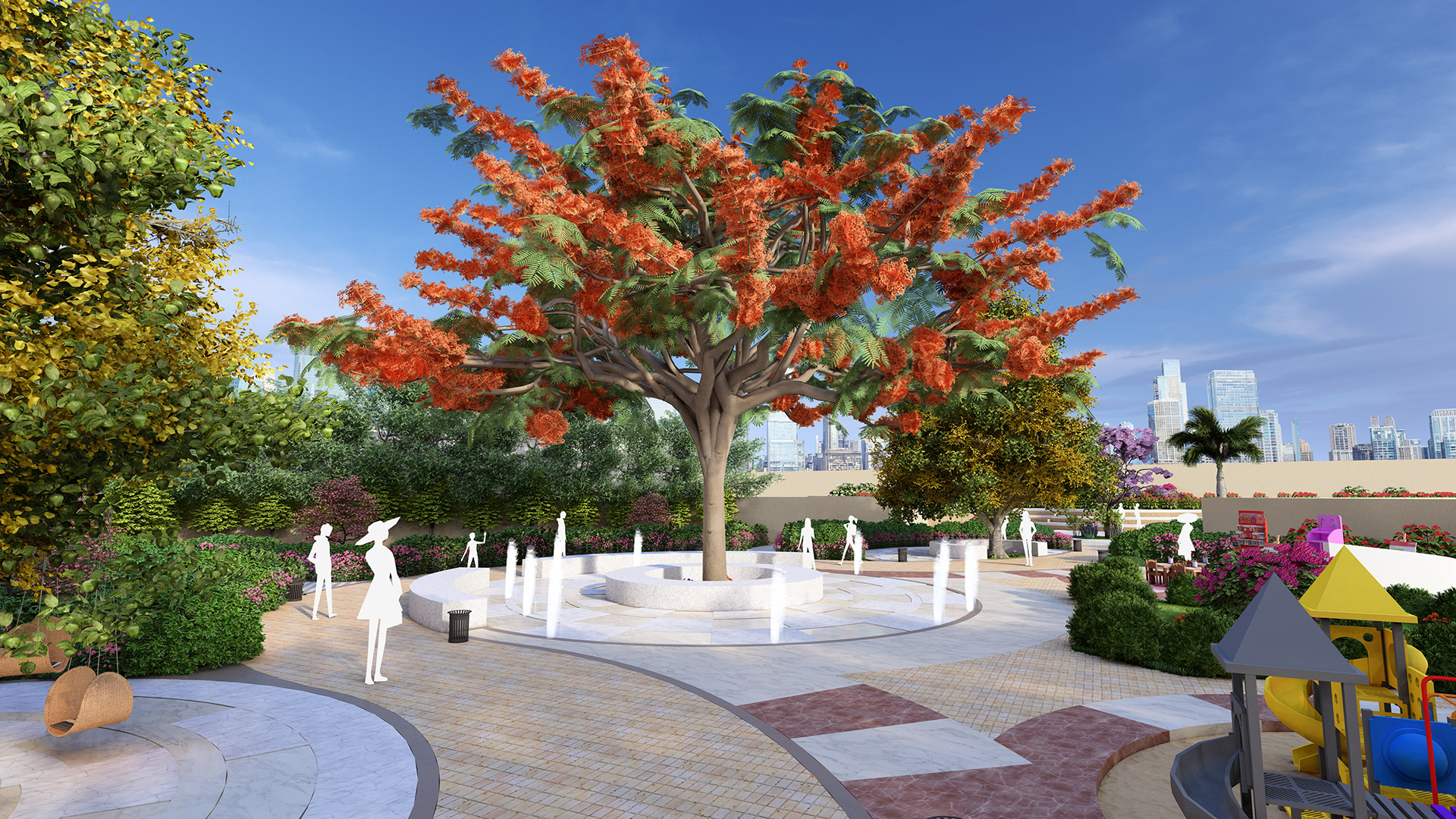 Communal Interactive Garden design ( رَوْنَق )-19