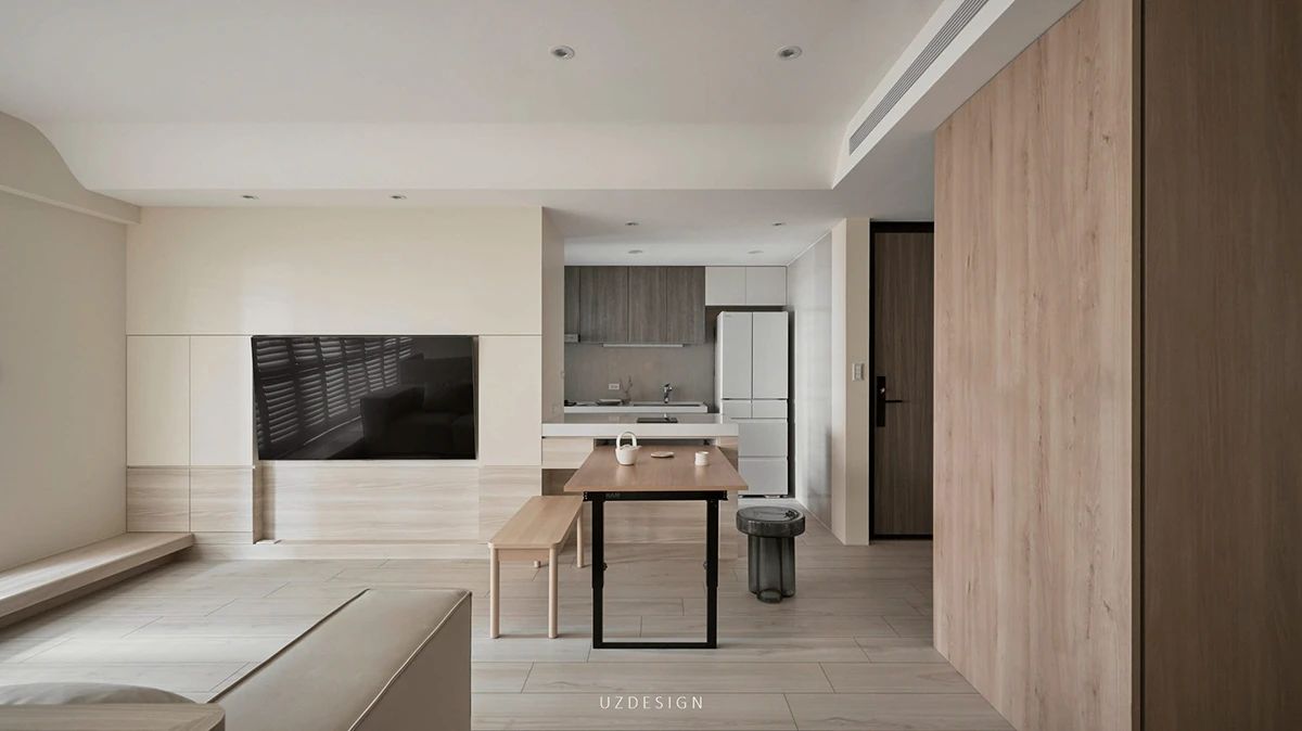 奶油风两室一厅住宅设计-21