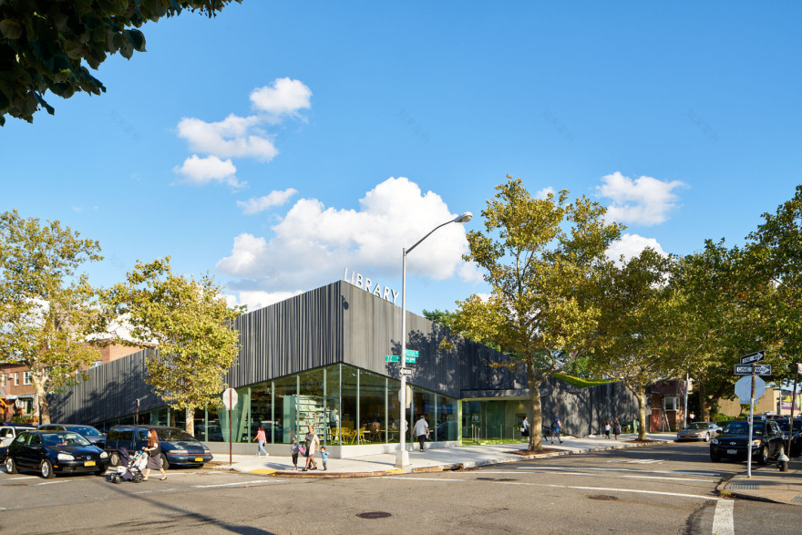 WORKac 设计全新皇后区图书馆,绿色屋顶连接花园循环-69