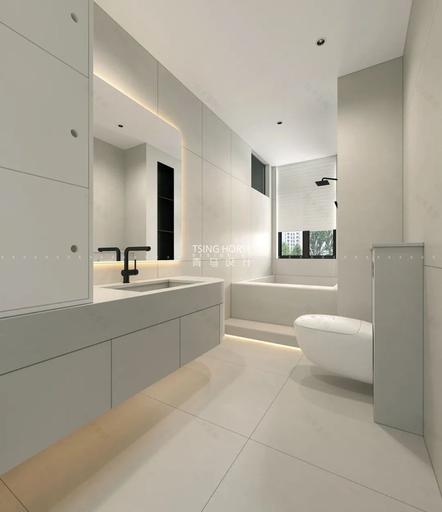 《富春洋房》现代风格平层设计丨青马别墅空间设计-45