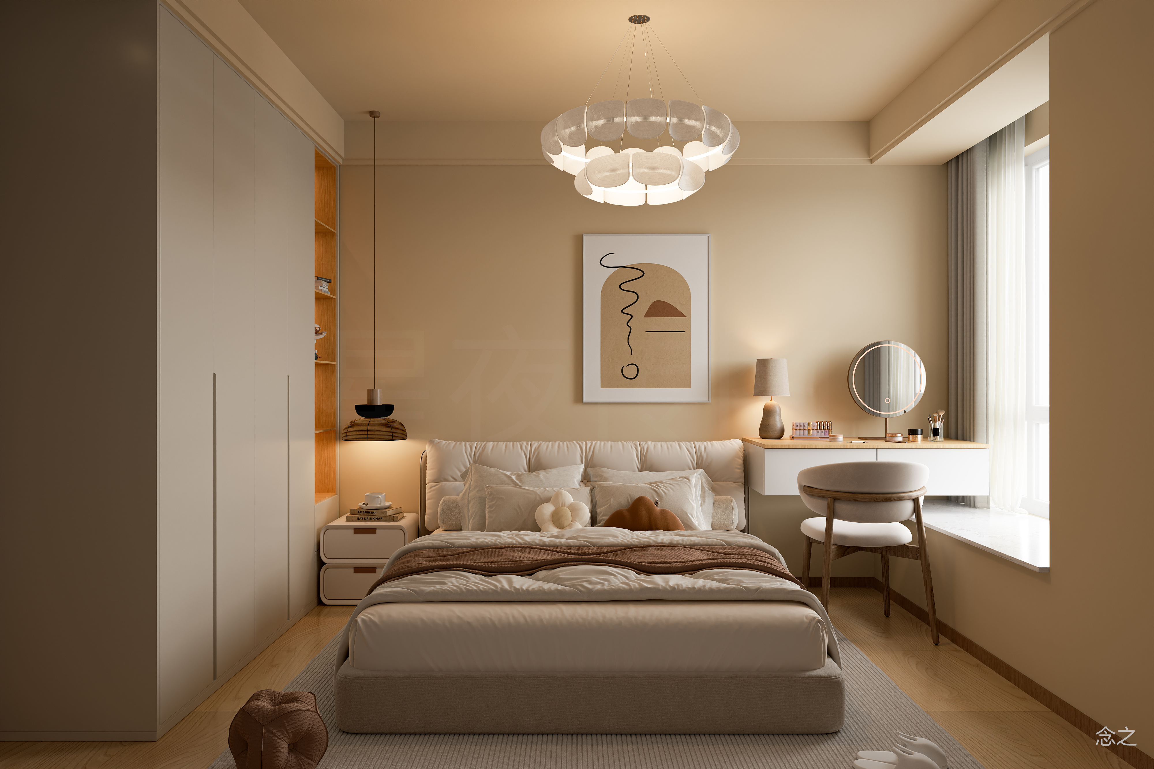 奶油风 被温柔包裹的治愈之家-5