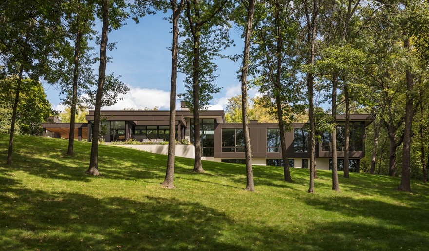 明尼苏达州太阳鱼湖现代湖景宅-29