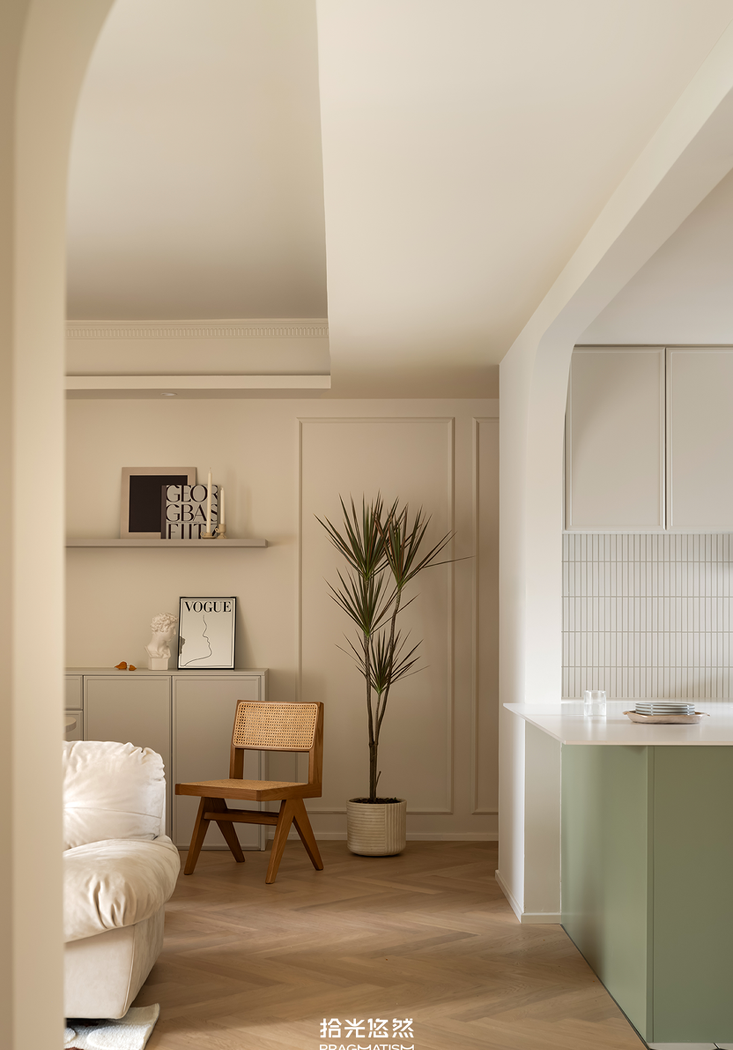 奶油风一人居设计-15