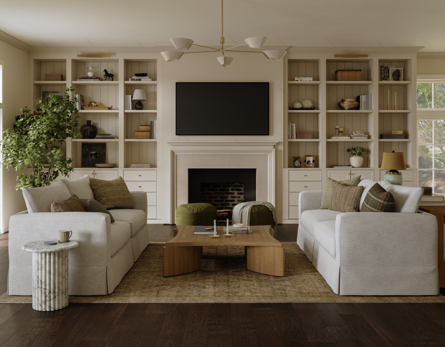 Transitional Living Room Interior Visualization-2