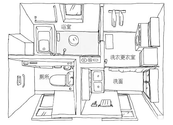 三式分离卫生间设计,干湿分离更健康-12
