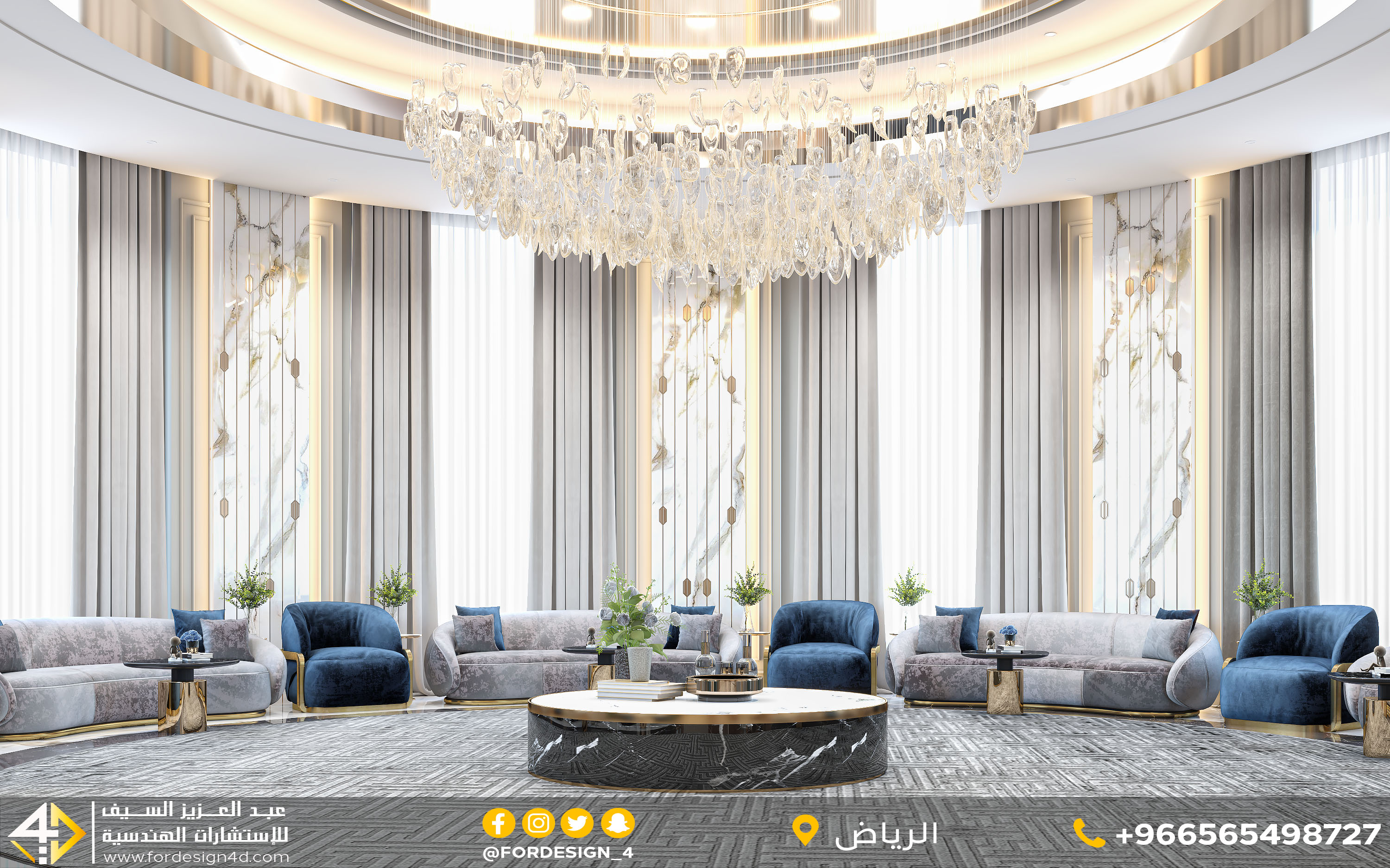 Luxury Light Men Mjlis in palace in KSA-0