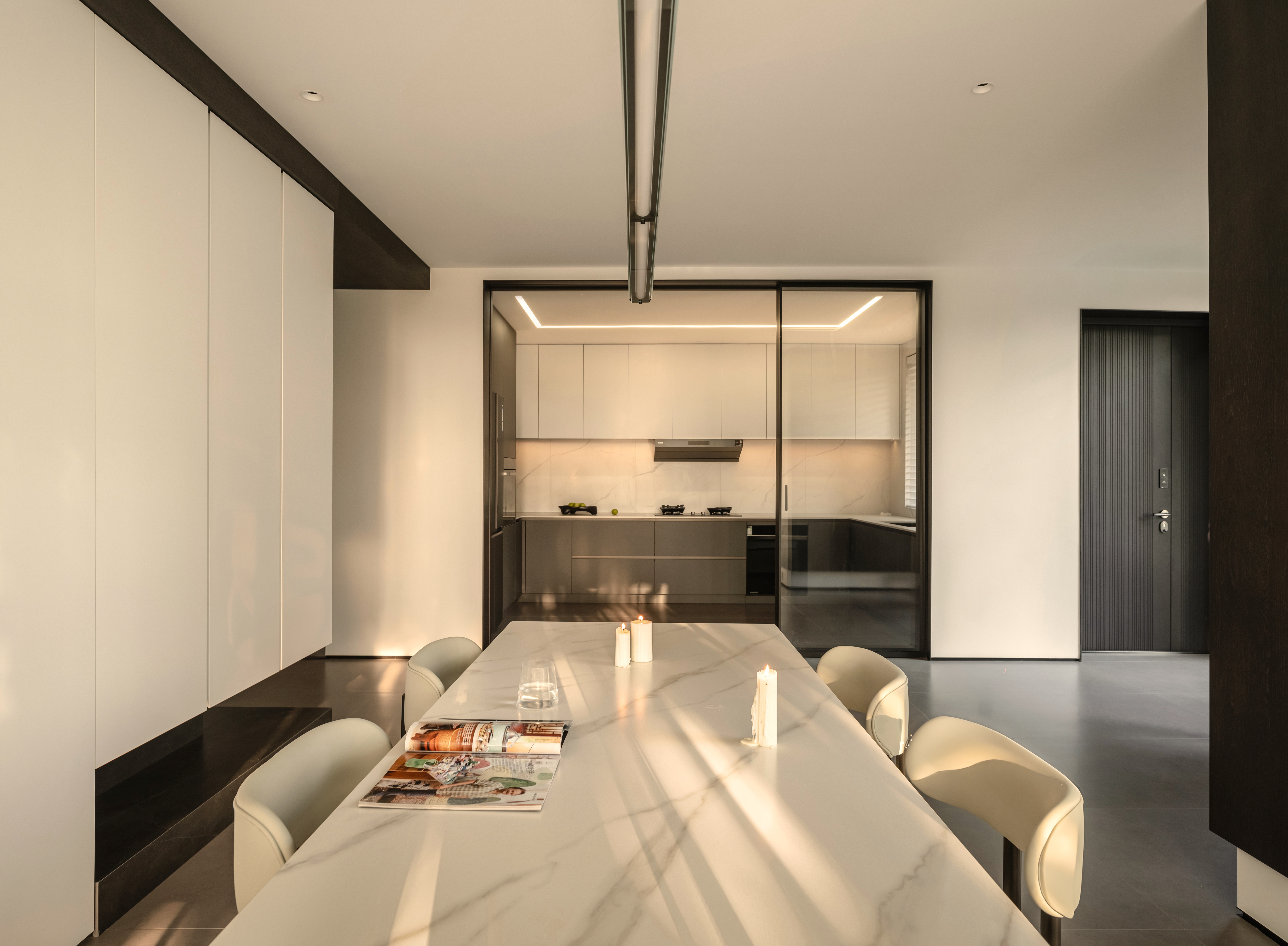 黑白重构,400㎡四层别墅的极简新生丨北岩-31