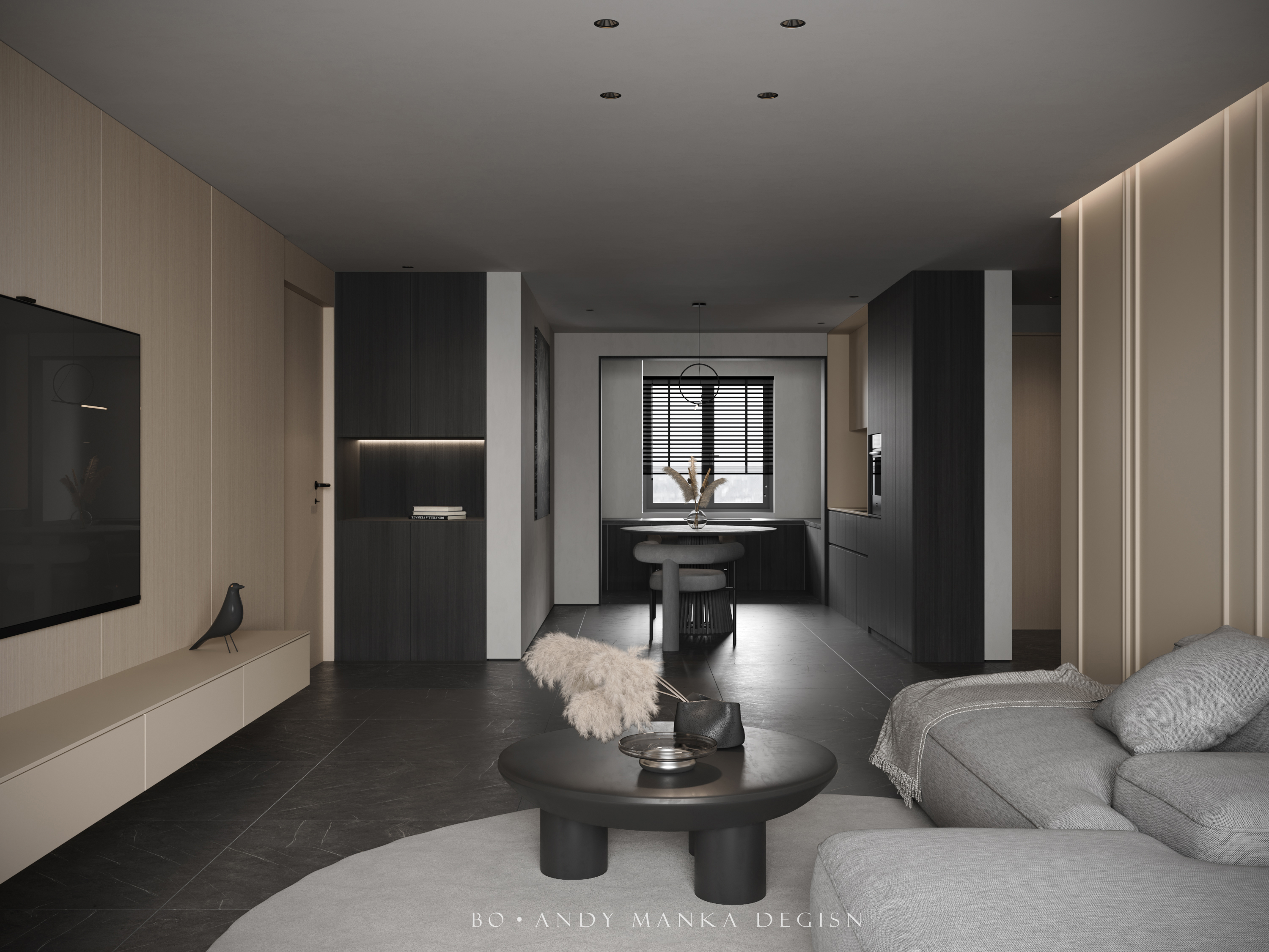 黑色与木色的碰撞-3