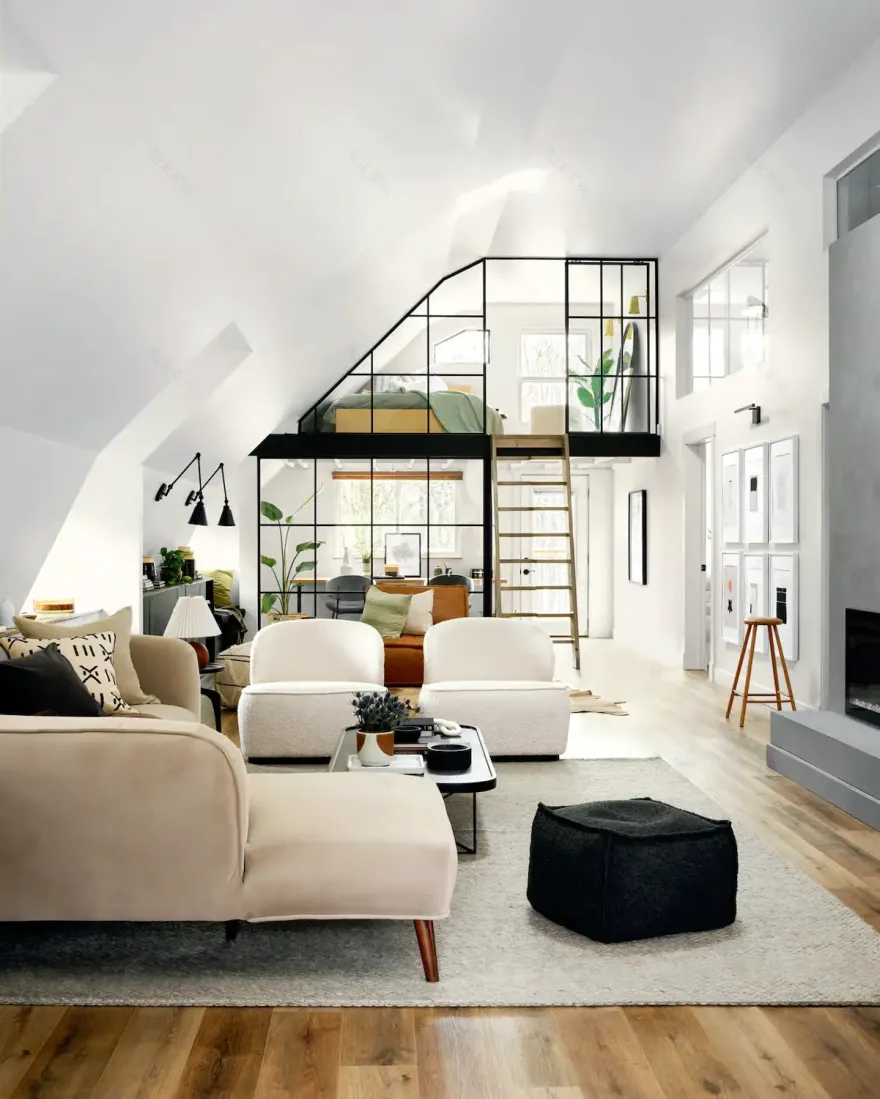 加拿大设计师打造温馨乡村风格 loft 公寓-1