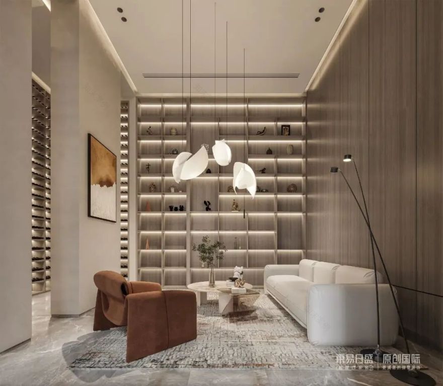 1500㎡豪宅装修,每一帧都是「轻奢风」大片!-36