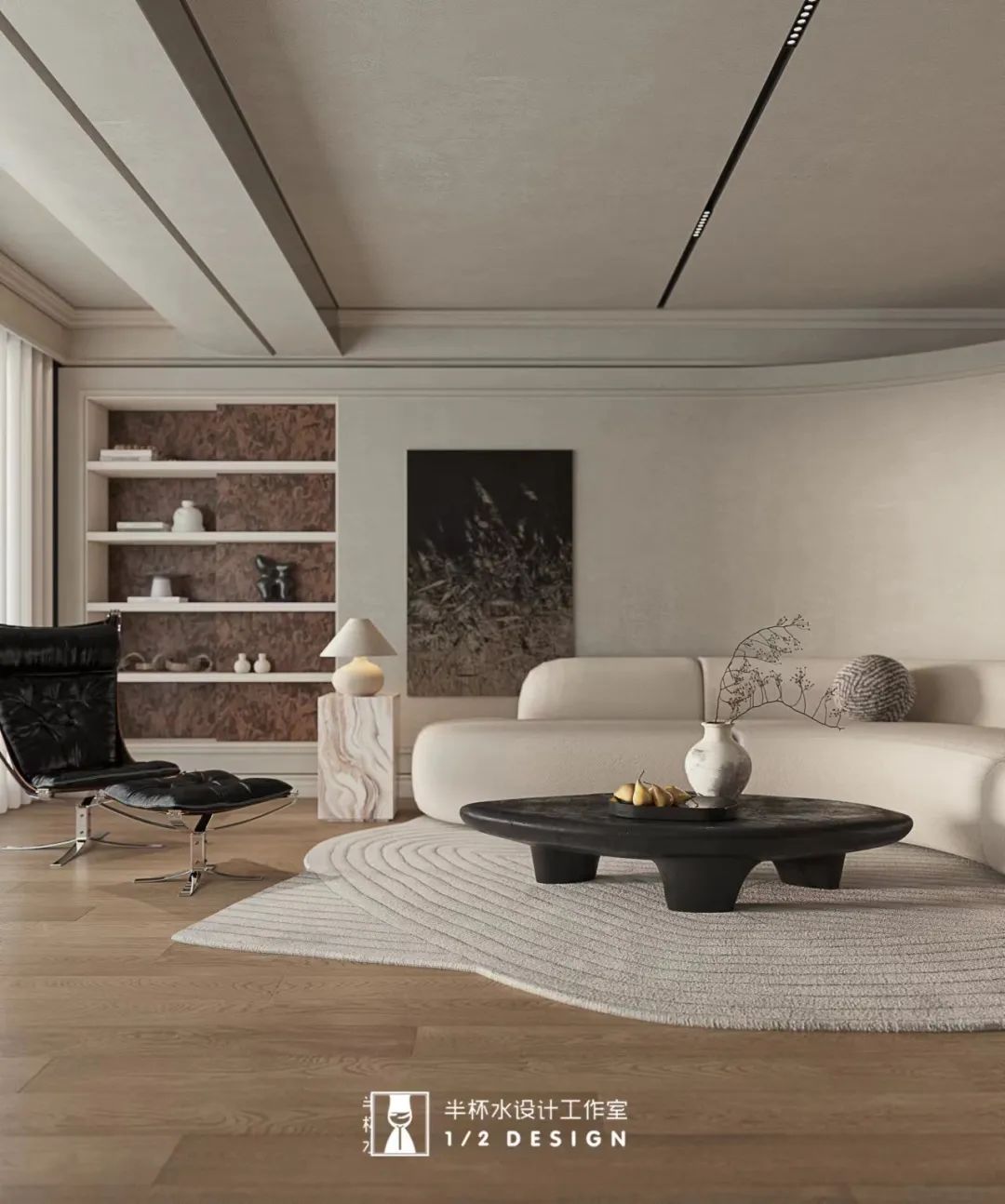 溪上旦山府 · 法式中古风的浪漫演绎丨半杯水设计工作室-0