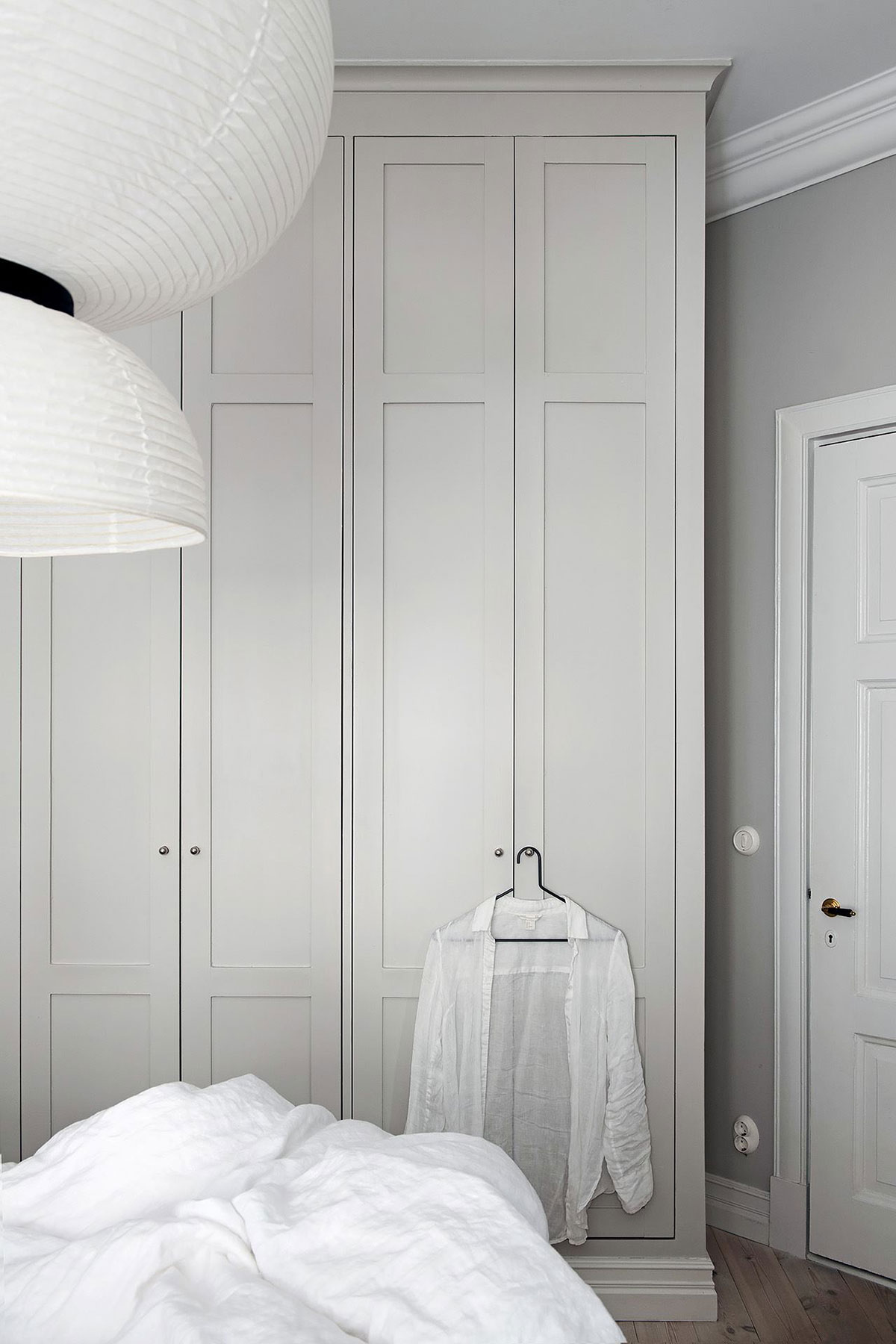 瑞典 71 平米绿色厨房不规则公寓设计-17