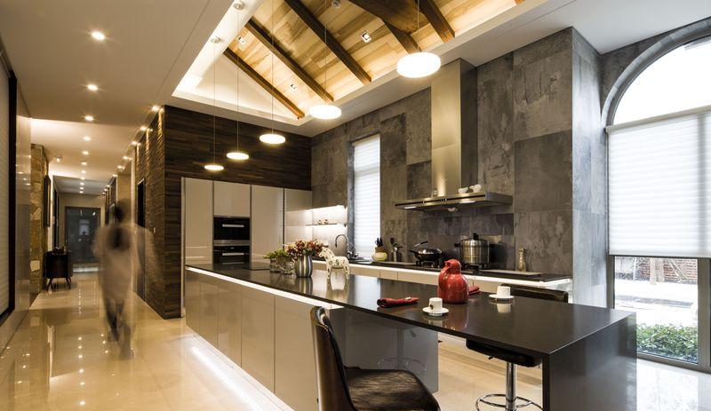 青岛海信君汇别墅 | 极简线条与原生石材的完美融合-3