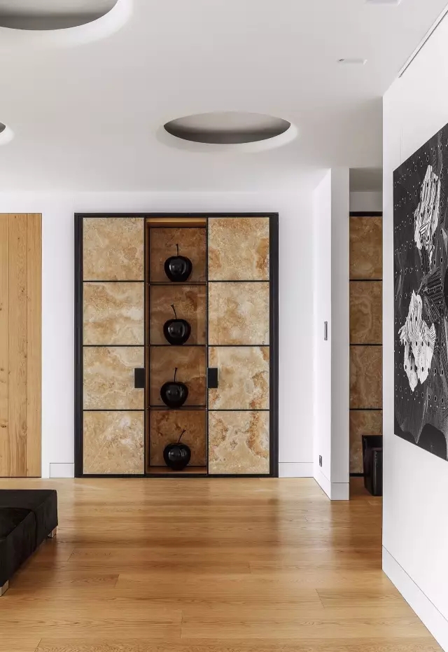 俄罗斯 380㎡简约精致豪宅 | 功能布局与艺术品相得益彰-26