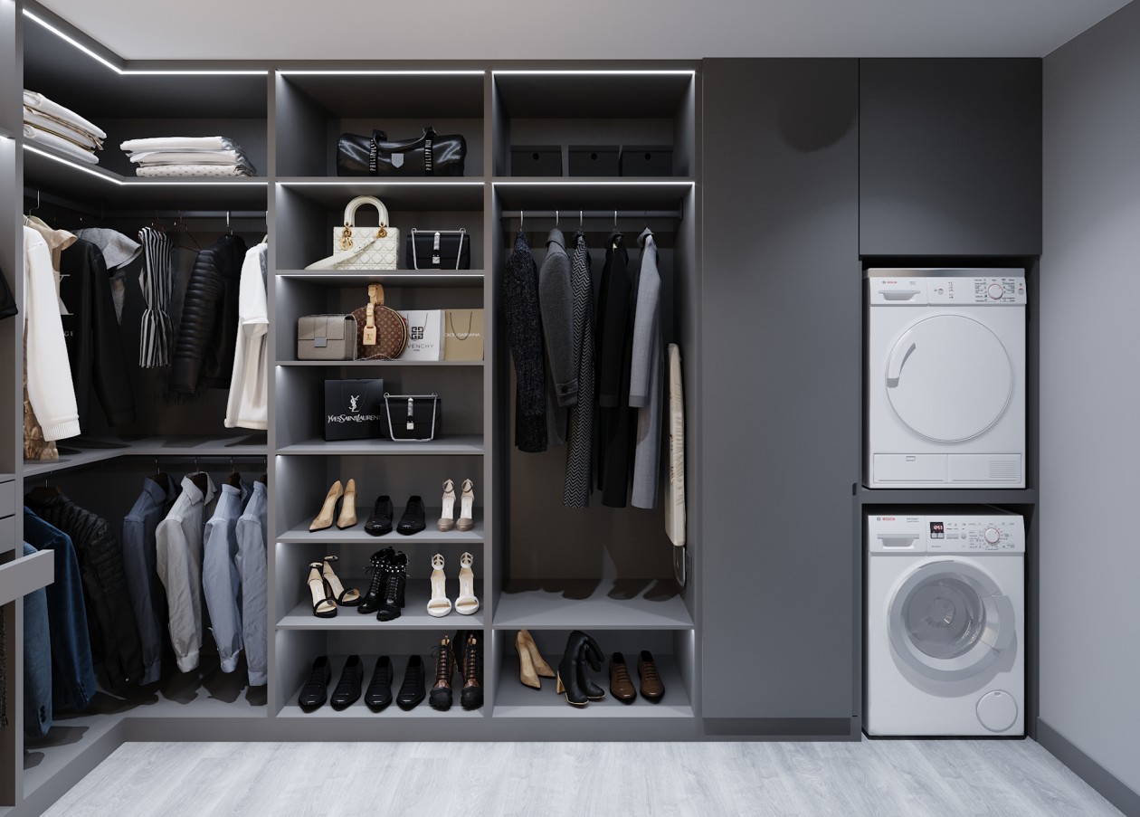 93㎡灰色系空间设计 演绎现代人的精致生活-24