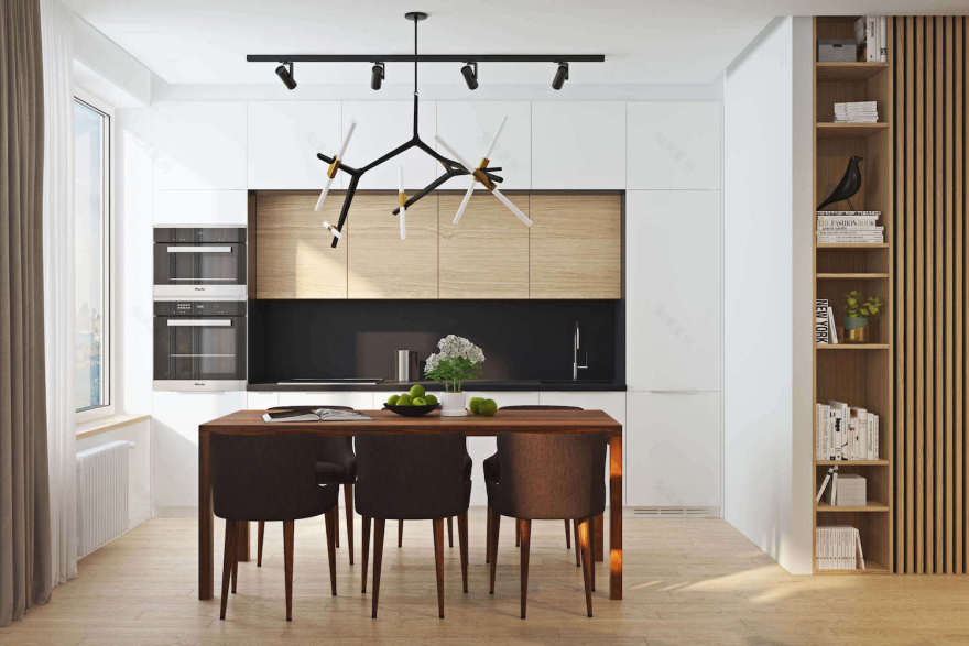 Modern two room flat designed to create an additional bedroom thanks to the vertical wood sticks Page 2 of 2 CAANdesign Architecture and home design blog-1