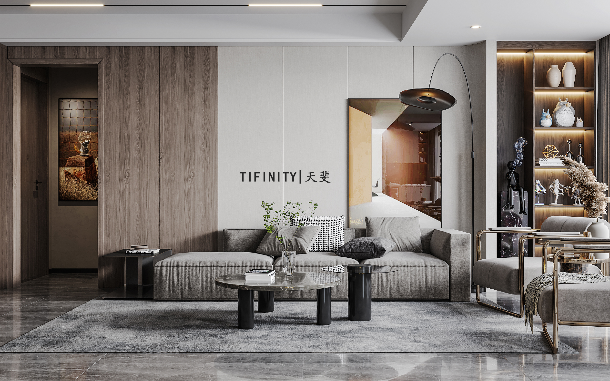现代轻奢平层|天斐设计-2