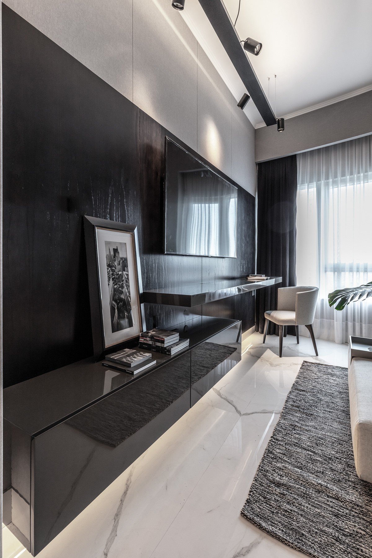 简洁白+高级灰 高级质感公寓设计-15