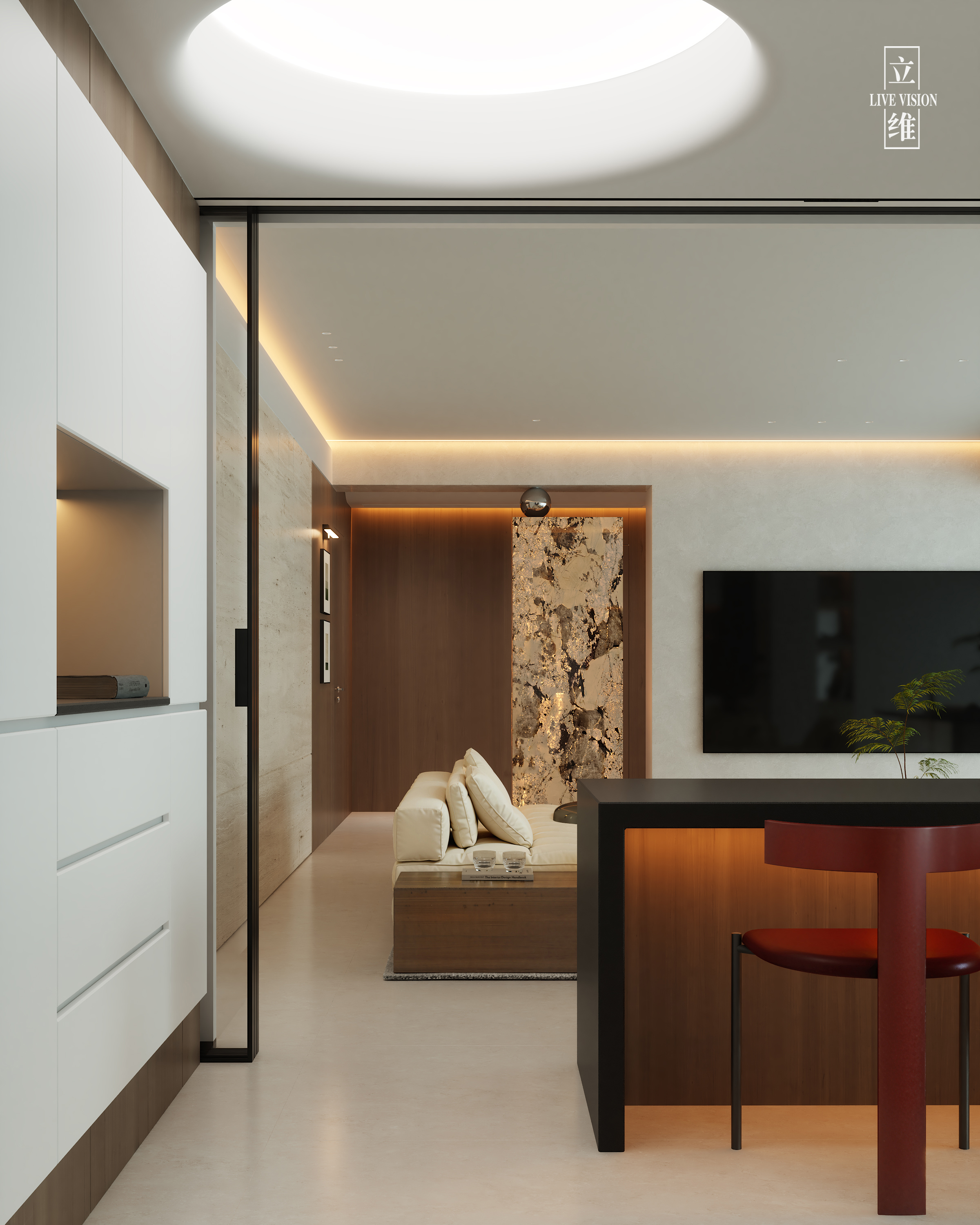 海景云翡·现代意式极简客餐厅丨中国汕头丨沐辰设计-15