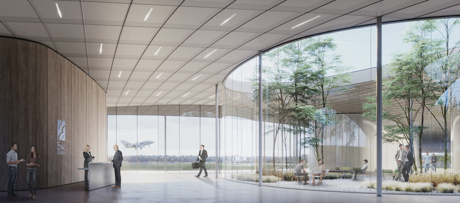 罗马 Enac 学院 | 绿色环保,灵活教学的航空学府-13