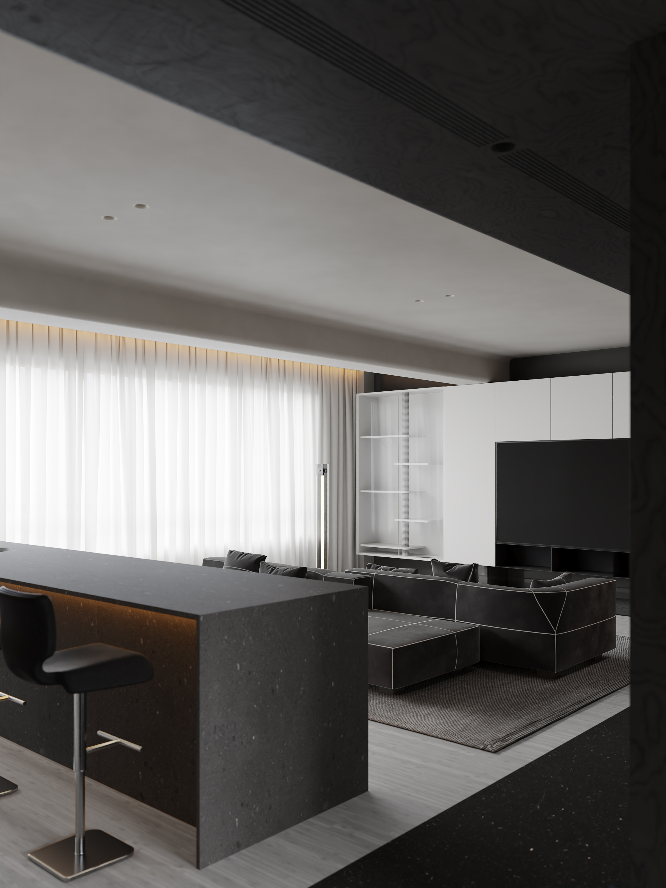 现代暗黑风室内设计-4