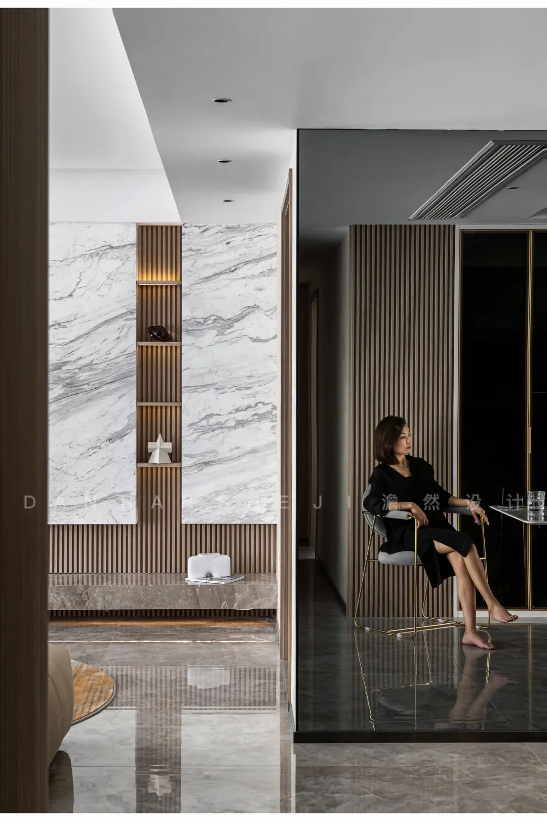 重庆舜山府现代雅奢住宅丨中国重庆丨澹然设计,橙色软装-47