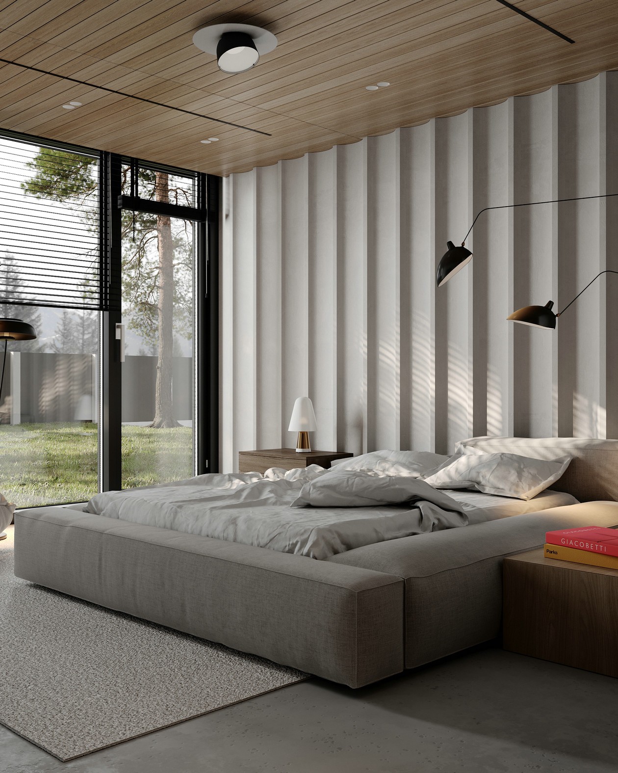 原木与灰色 打造出家居时尚美学-11