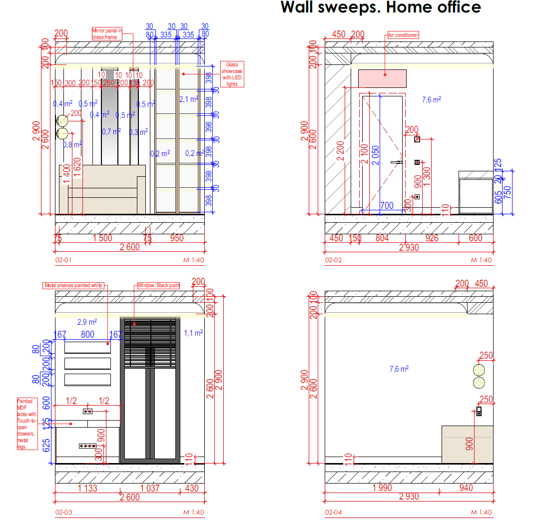 Entrance area with home office & bathroom-6