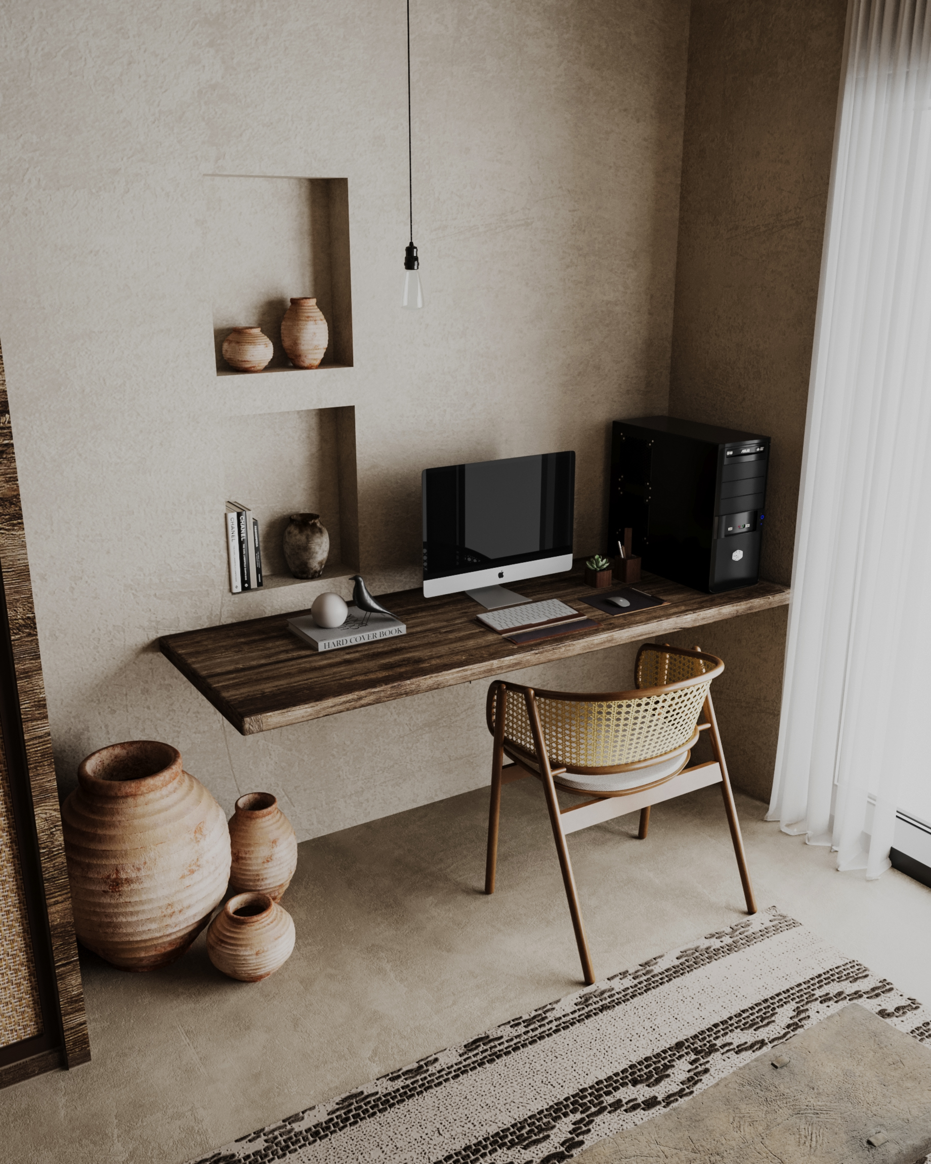 侘寂风格主卧丨Ali Shoaib-7