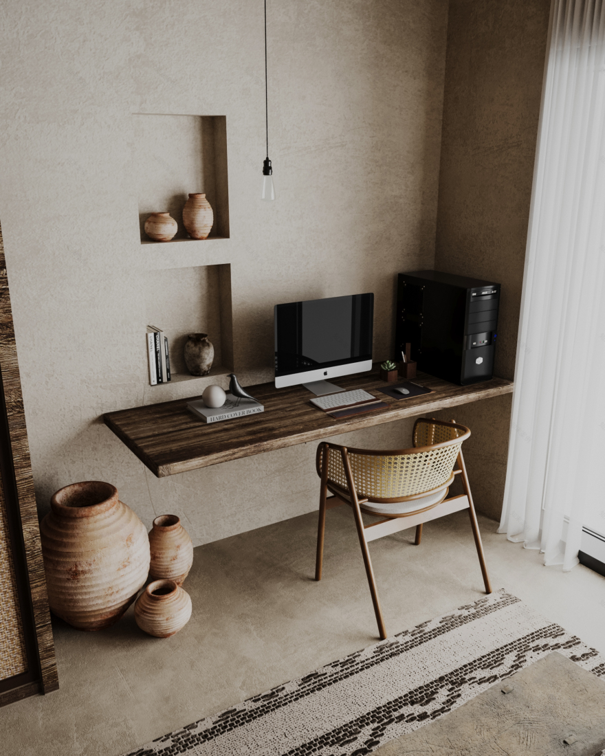 侘寂风格主卧丨Ali Shoaib-7