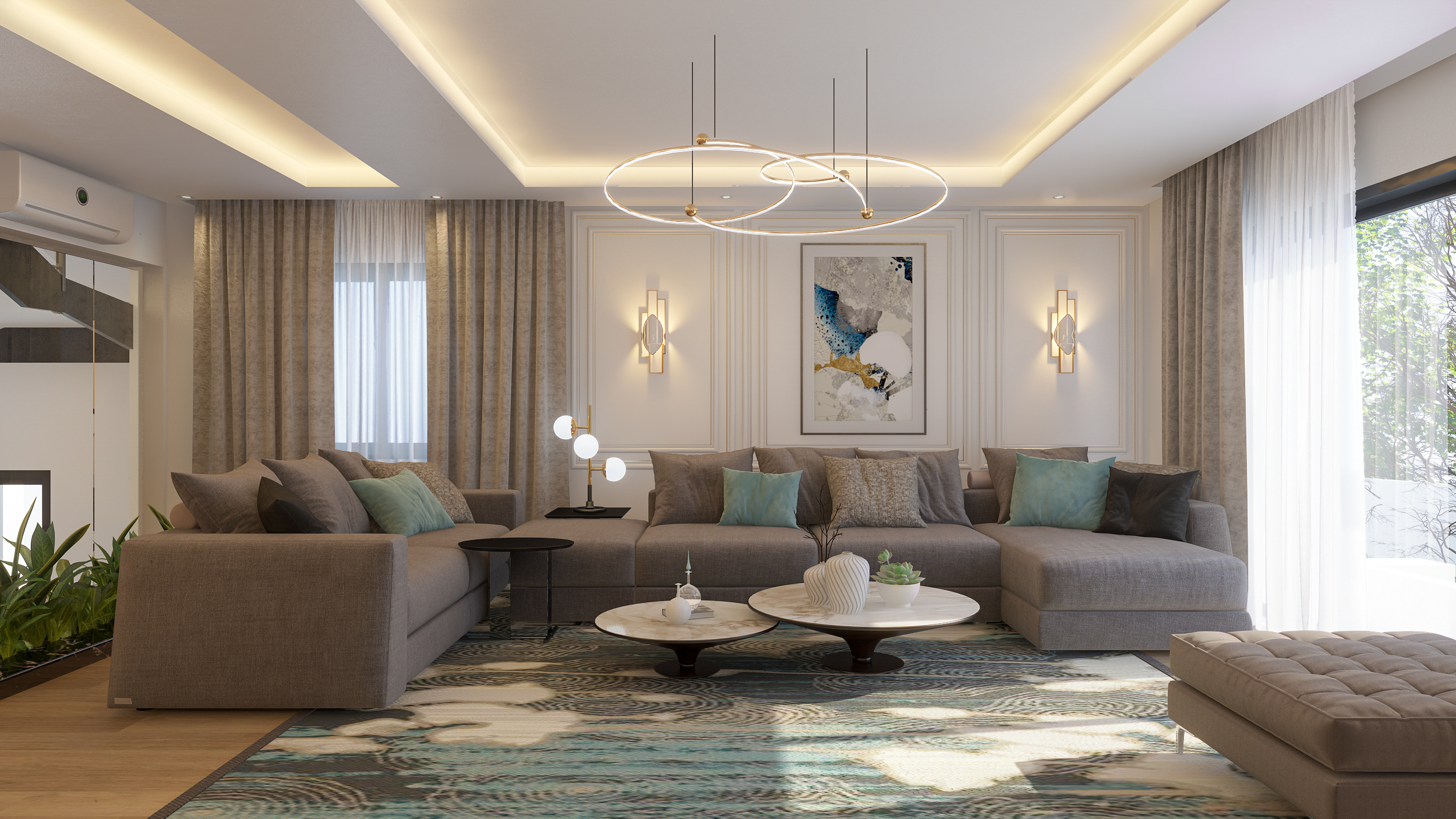 Villa First Floor & Living interior Design (Madinaty)-0