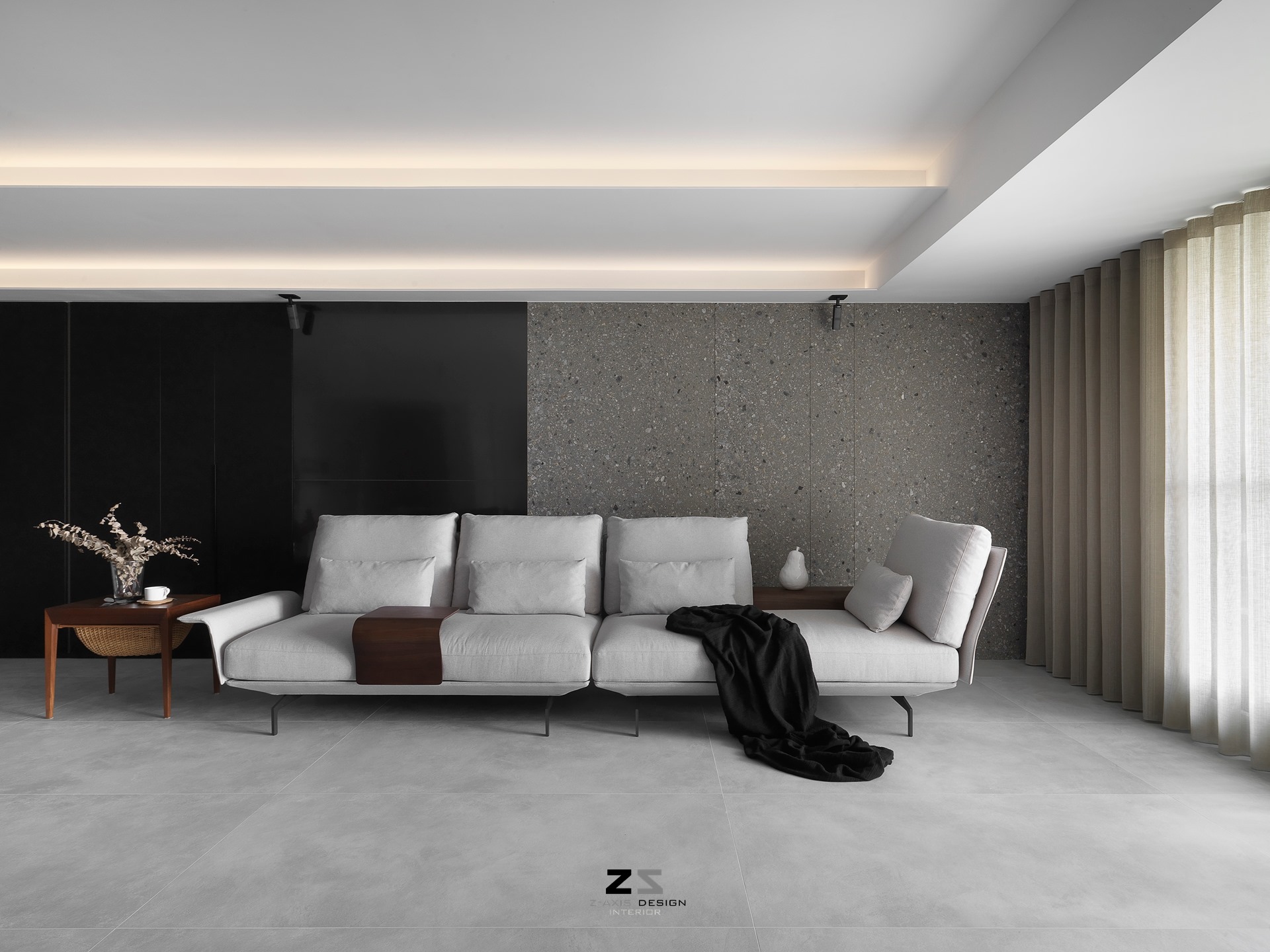 台中郭宅 Z 轴空间设计，旋转电视串联生活空间-10