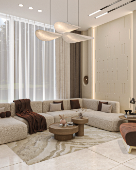 Luxury in Layers: Living Space with a Dining Twist