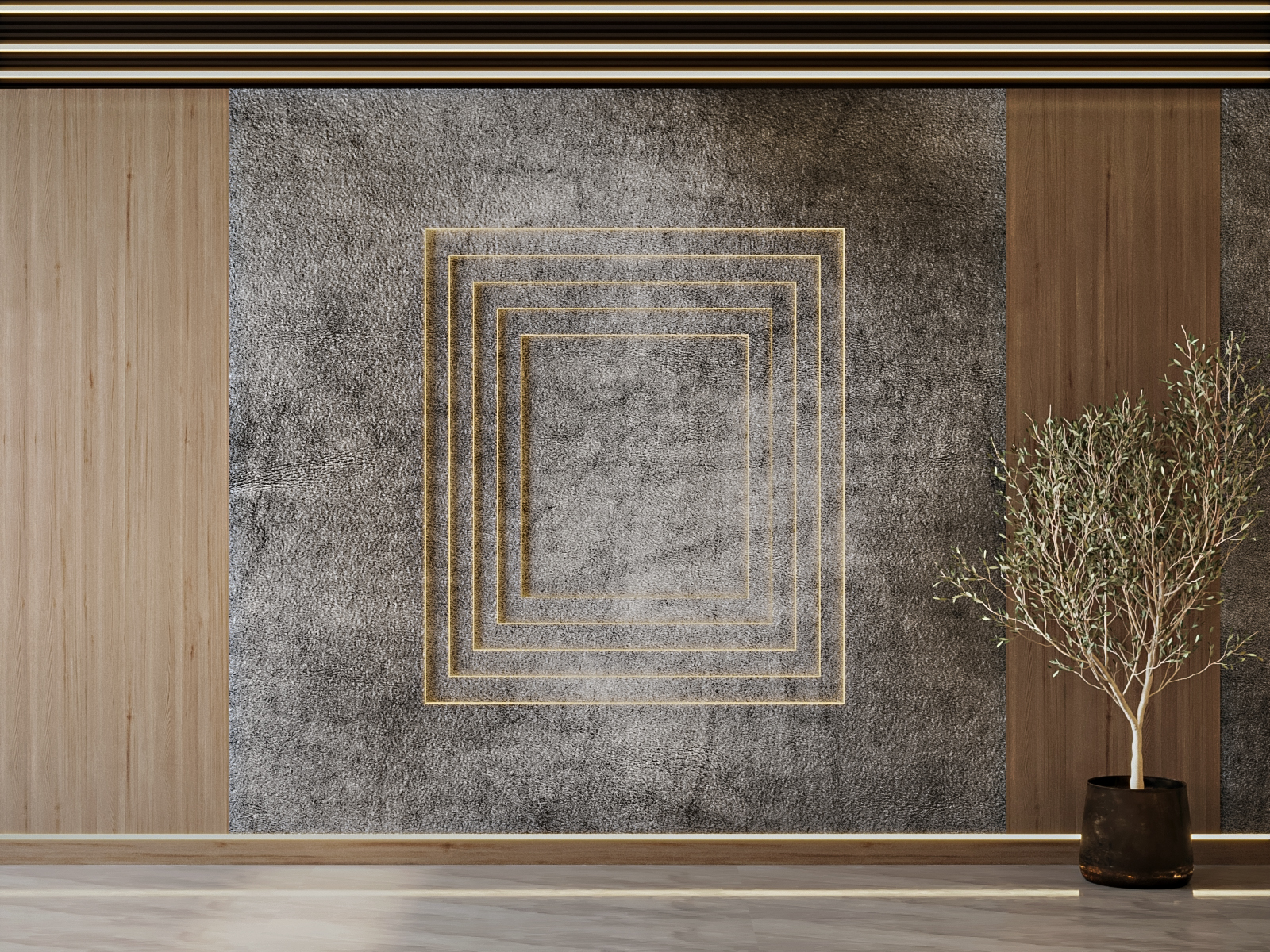 Interior design of a complex entrance-3