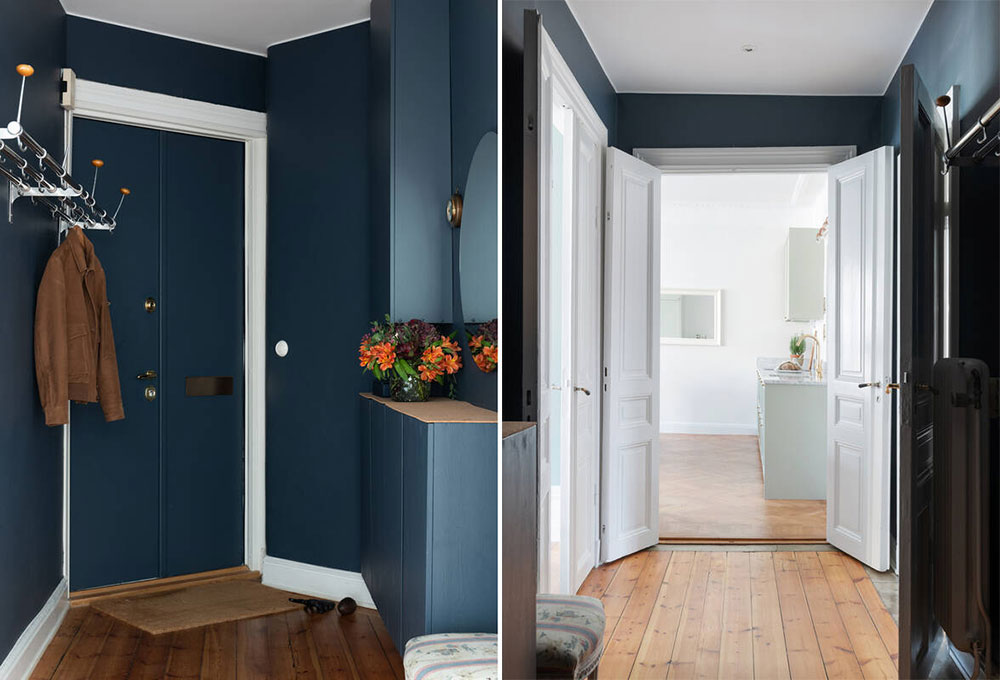 斯德哥尔摩 102 平米优雅公寓 | 海洋风蓝调与温暖焦糖色的完美结合-22